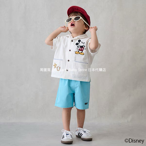 Japanese children's clothing pe#main x Disney shirt 80-130cm boys' summer TOPS