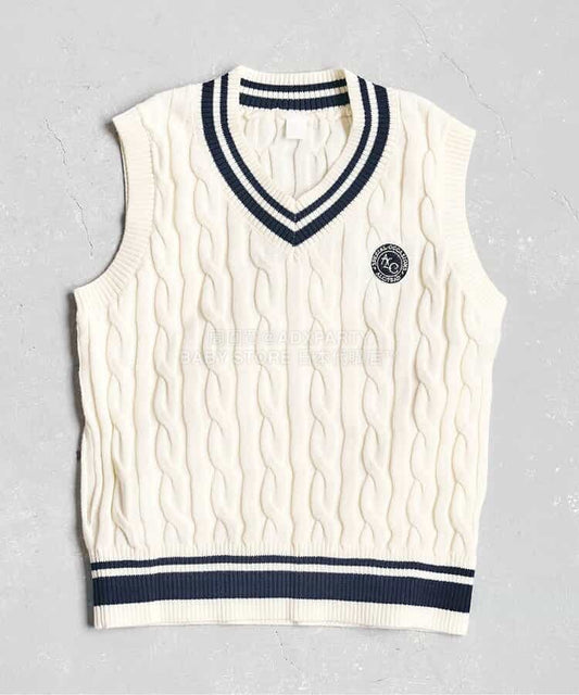 日本童裝 apres les cours 針織背心 90-130cm 男童款 春季 TOPS 面試/宴會/表演