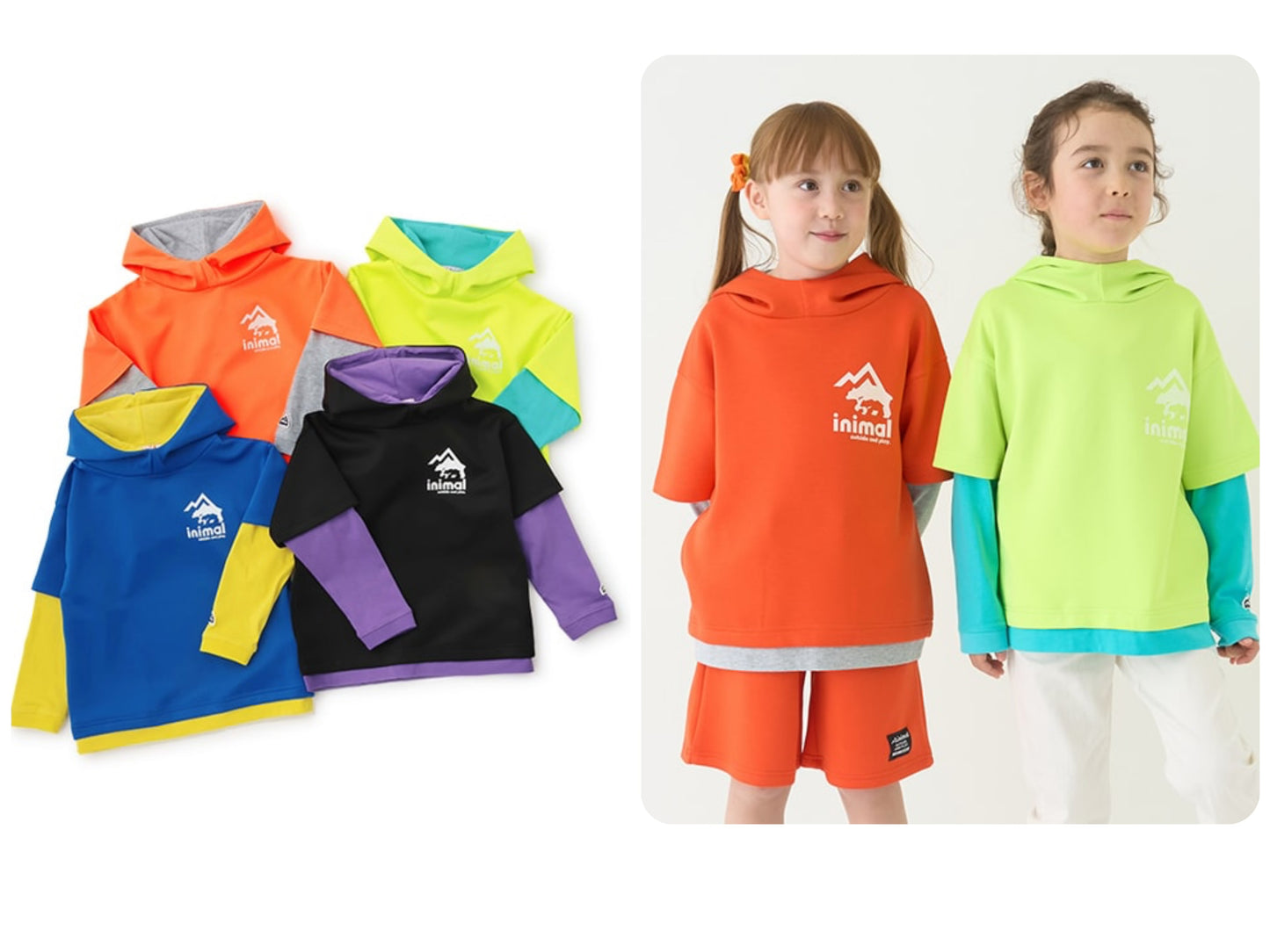 Japanese children's clothing mini #ML waterproof series quick-drying series fake two-piece tops 100-140cm boys'/girls' spring and summer TOPS