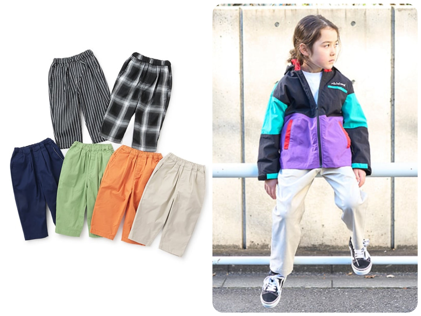 Japanese children's clothing mini#ML casual trousers 90-140cm boys' spring and summer PANTS