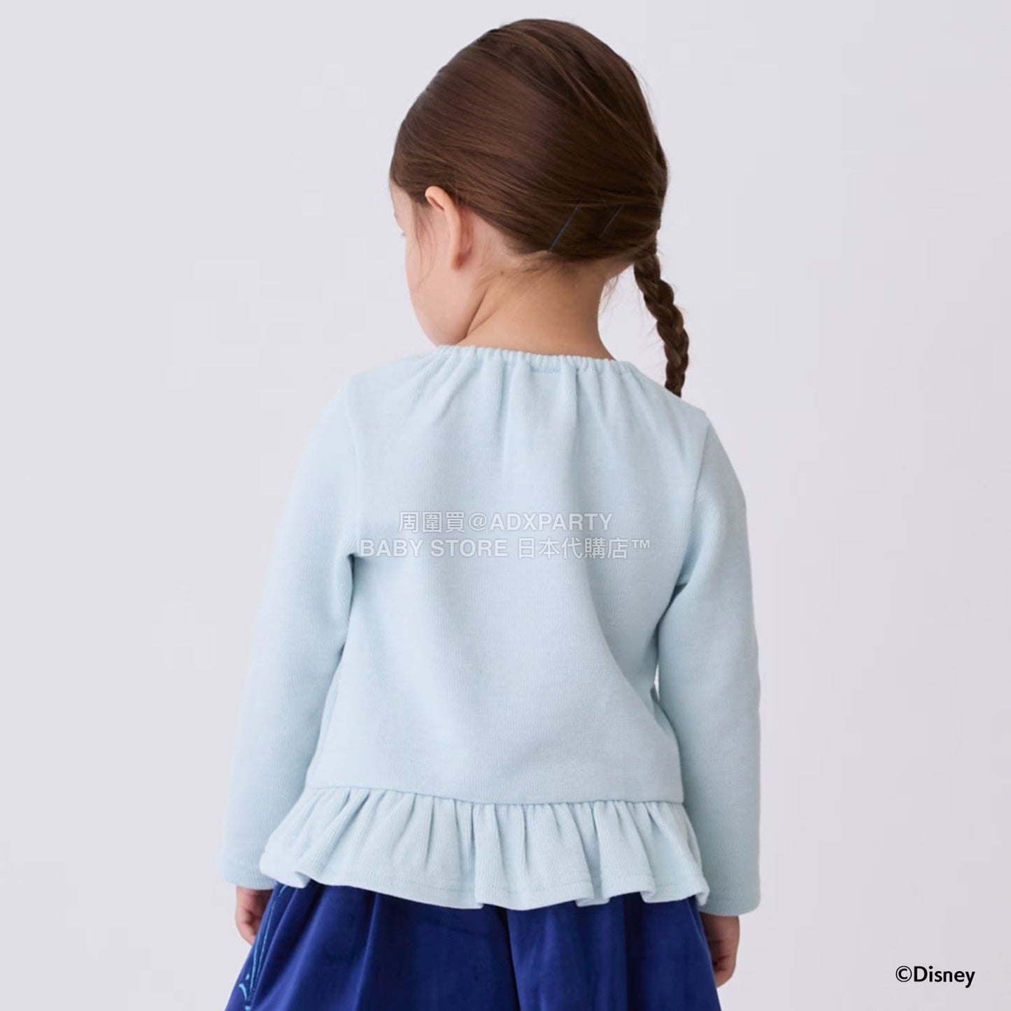 日本童裝 pe#main x Disney 公主刺繡圖案上衣 80-130cm 女童款 秋季 TOPS