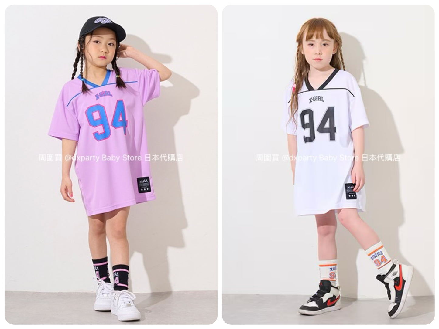 X-girl Stages Japanese Kidswear Cool-to-the-Touch Quick-Drying Sporty Dress (100-140cm) for Girls Summer