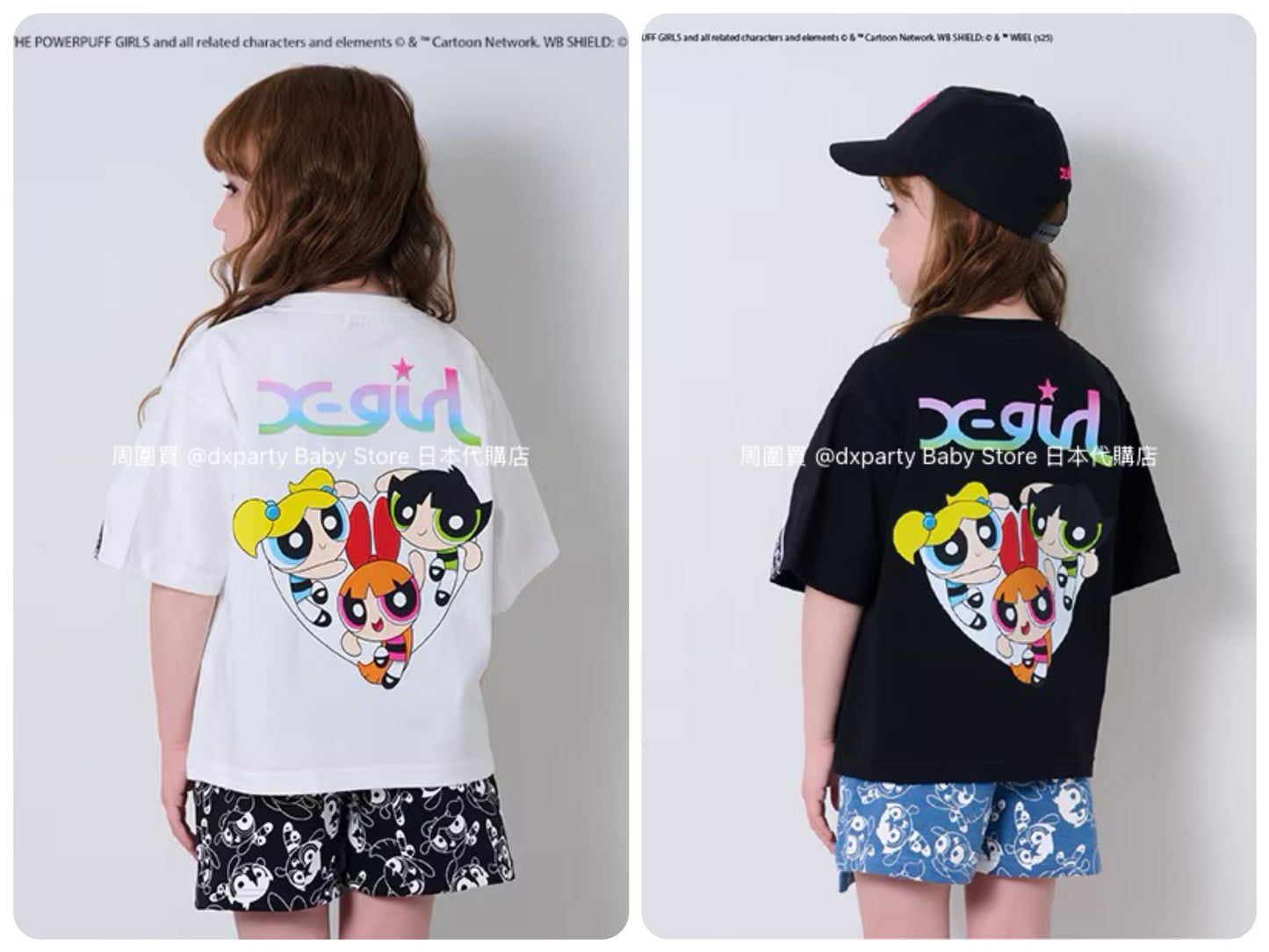 Japanese children's clothing X-girl Stages x Flying Girls printed top 90-140cm girls summer TOPS
