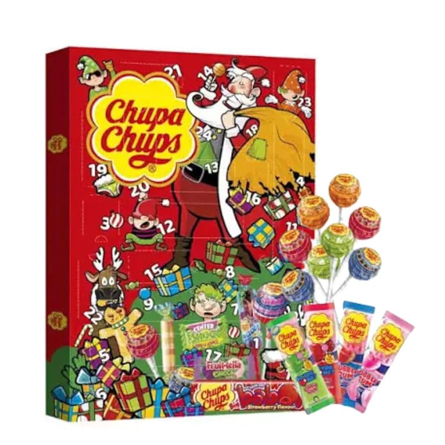 英美直送 CHUPA CHUPS Chupa Chups糖果聖誕倒數日曆 大人款/兒童款 聖誕快樂特輯 聖誕倒數日曆 不參與$900免運 滿$900可加$25免運 Christmas Advent Calendars 2025