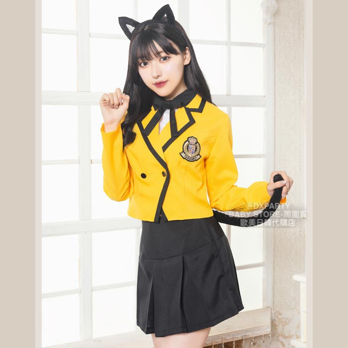 日本直送 黒猫學院風 Free Size 大人款 萬聖節 Cosplay服裝 Halloween攪鬼特輯 AAA