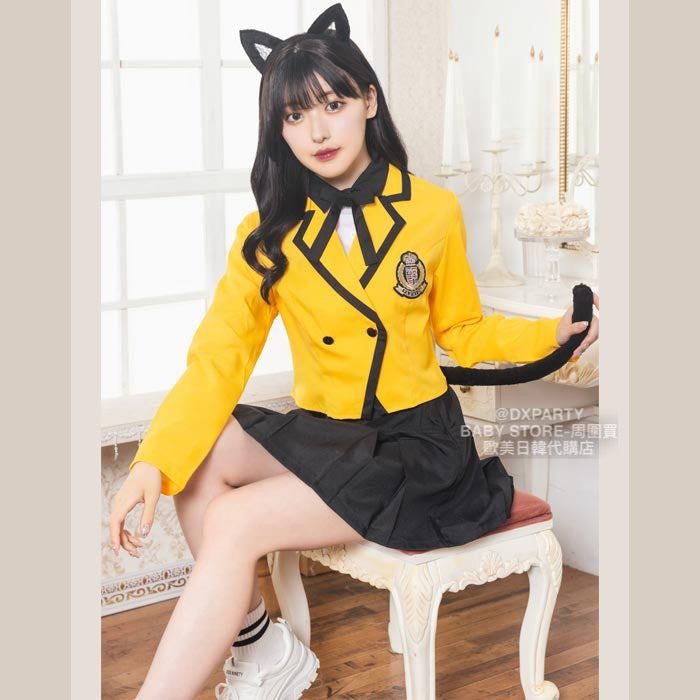 日本直送 黒猫學院風 Free Size 大人款 萬聖節 Cosplay服裝 Halloween攪鬼特輯 AAA