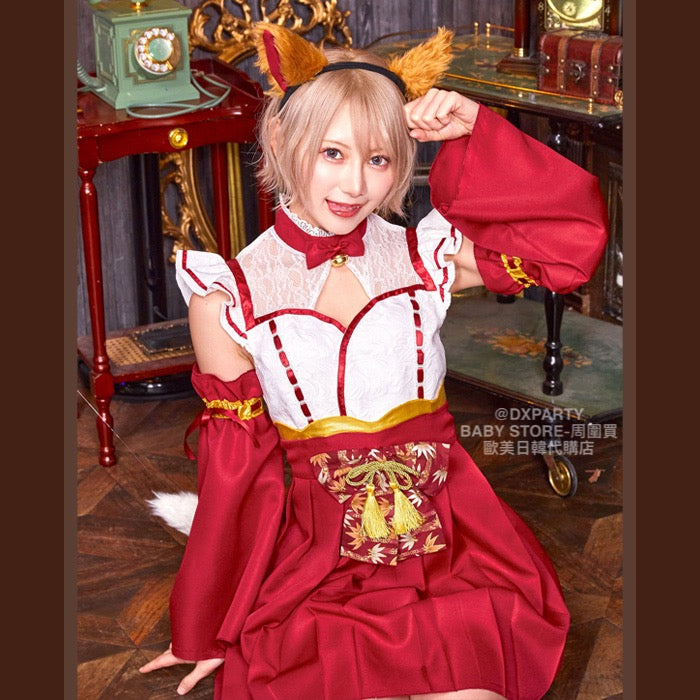 日本直送 狐狸貓 Free Size 大人款 萬聖節 Cosplay服裝 Halloween攪鬼特輯 AAA