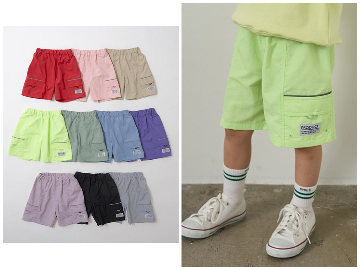 Japanese children's clothing b・R# waterproof shorts 100-140cm boys/girls spring PANTS waterproof series