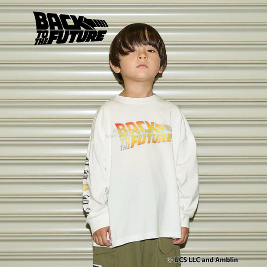 日本童裝 b・R# 吸水速乾 防UV 【BACK TO THE FUTURE 40TH】 印花上衣 110-150cm 男童款 秋季 TOPS