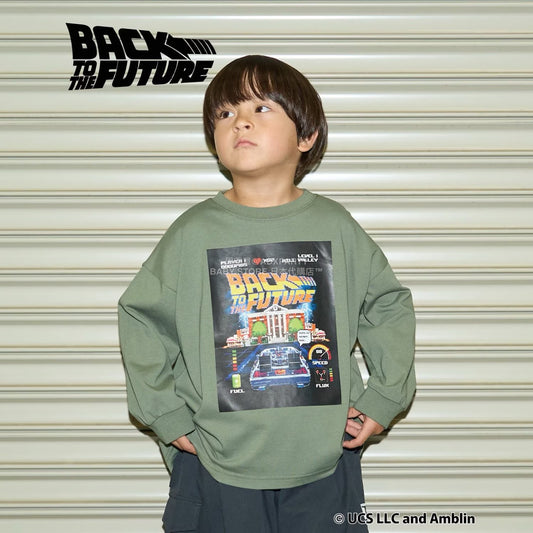 日本童裝 b・R# 吸水速乾 防UV 【BACK TO THE FUTURE 40TH】 印花上衣 110-150cm 男童款 秋季 TOPS