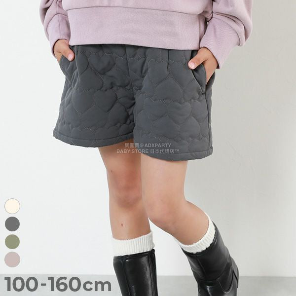 日本童裝 dev!rock 心型絎縫短褲 100-160cm 女童款 冬季 PANTS