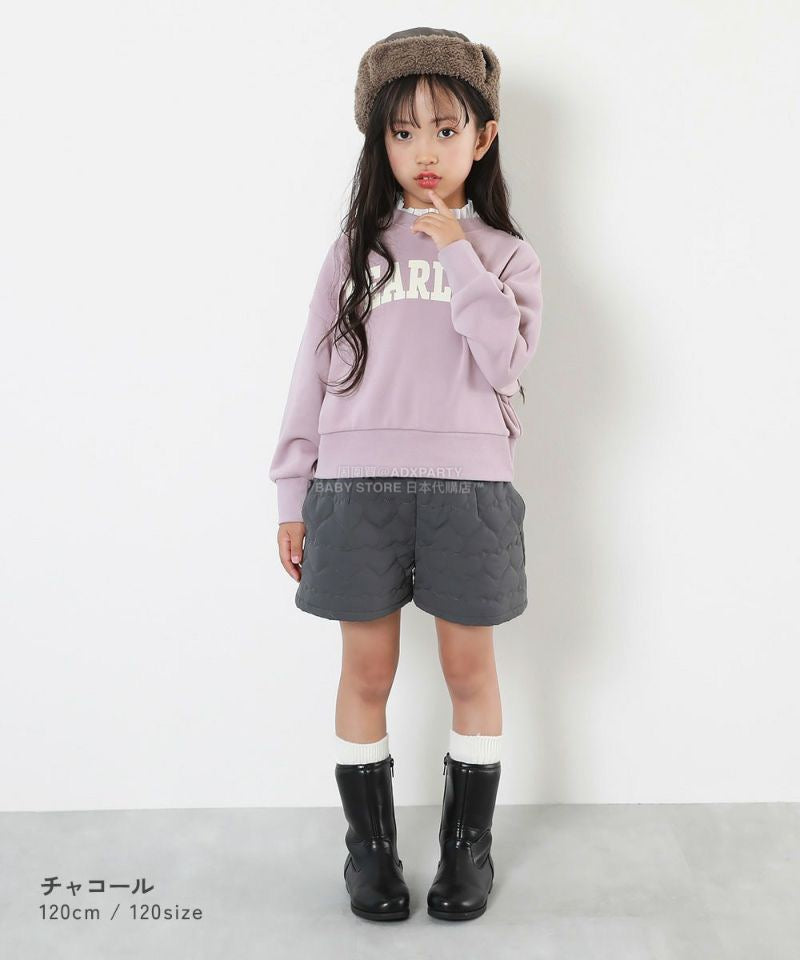 日本童裝 dev!rock 心型絎縫短褲 100-160cm 女童款 冬季 PANTS
