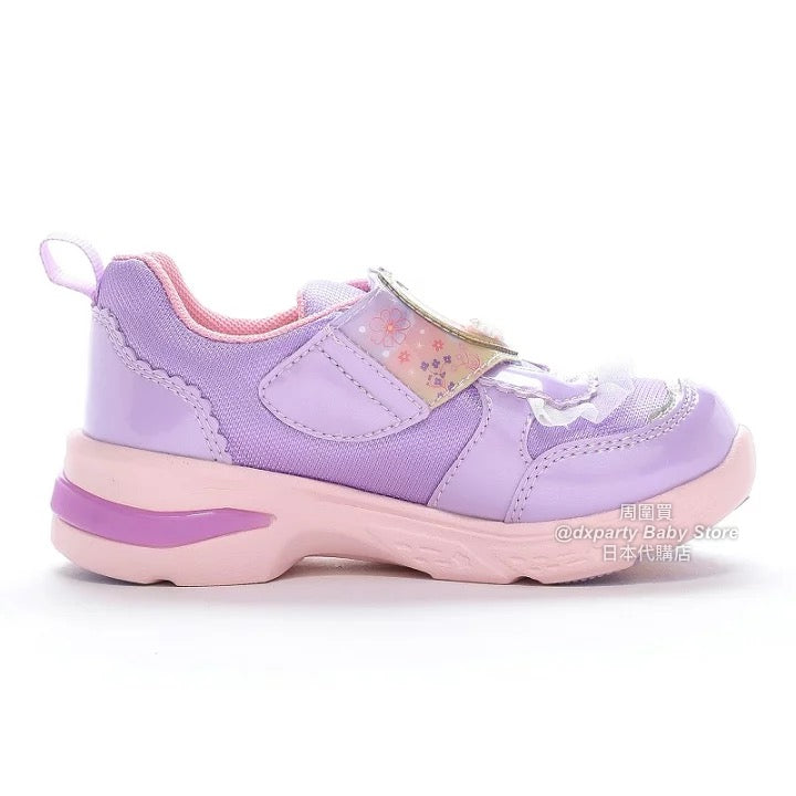 Moonstar x Disney Antibacterial and Deodorant LED Sneakers (Direct from Japan) - Healthy Functional Children's Shoes (14-19cm) - Girls' Shoes
