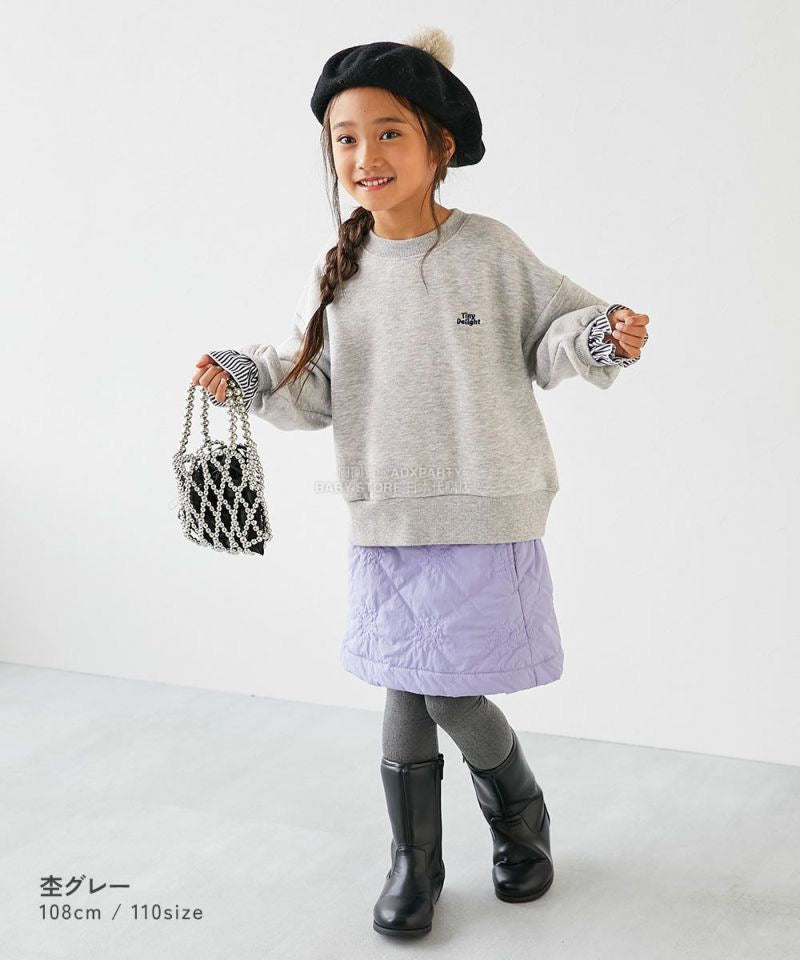 日本童裝 dev!rock 抓毛拼袖可愛衛衣 100-160cm 女童款 冬季 TOPS