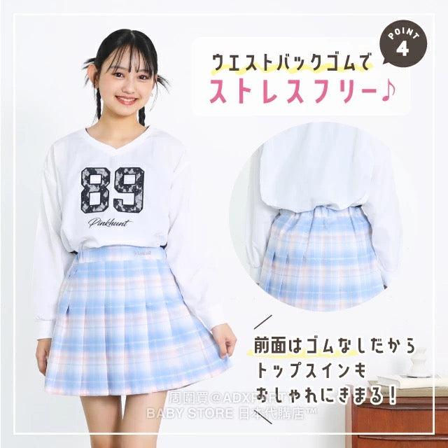 Japanese children's clothing BDL checkered skirt 120-160cm girls summer SKIRTS PANTS