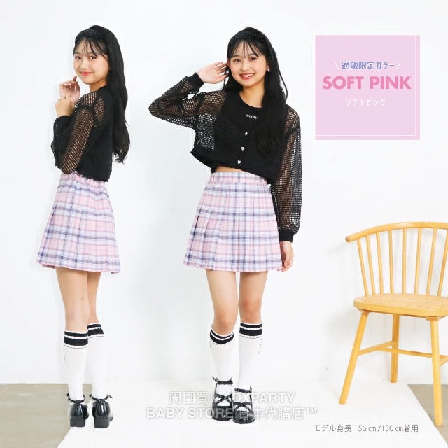 Japanese children's clothing BDL checkered skirt 120-160cm girls summer SKIRTS PANTS