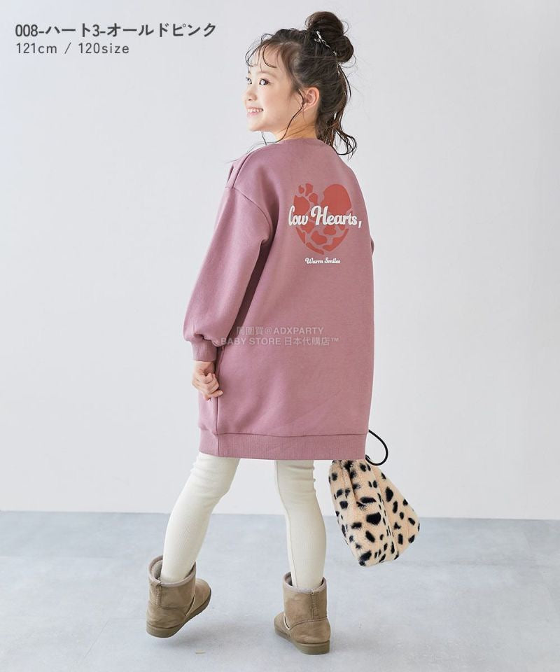 日本童裝 dev!rock 抓毛印花衛衣連身裙 100-160cm 女童款 冬季 DRESSES