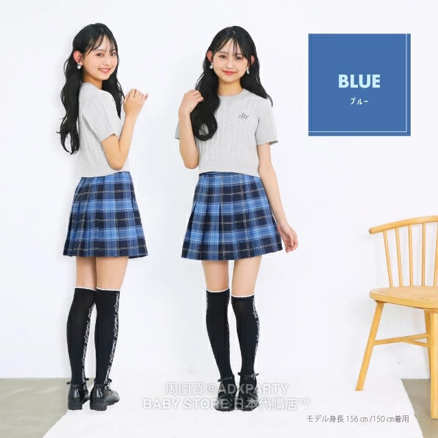 Japanese children's clothing BDL checkered skirt 120-160cm girls summer SKIRTS PANTS
