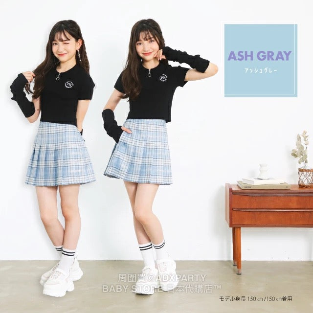 Japanese children's clothing BDL checkered skirt 120-160cm girls summer SKIRTS PANTS