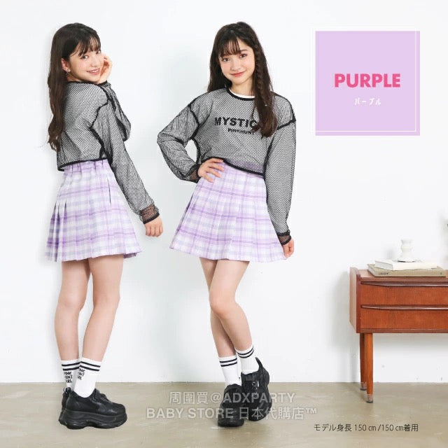 Japanese children's clothing BDL checkered skirt 120-160cm girls summer SKIRTS PANTS