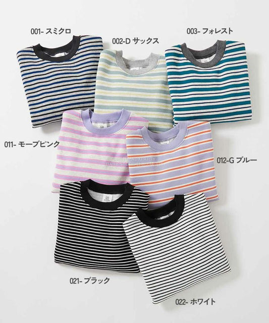 日本童裝 dev!rock 抓毛間條衛衣 100-160cm 女童款 冬季 TOPS