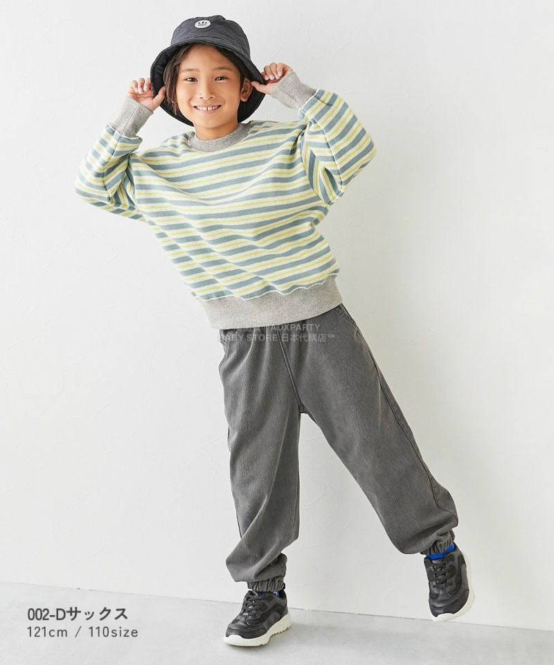 日本童裝 dev!rock 抓毛間條衛衣 100-160cm 女童款 冬季 TOPS