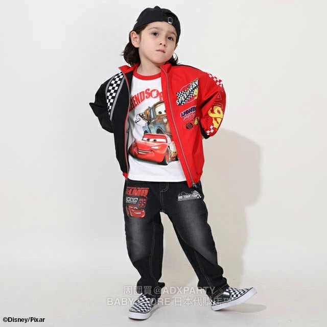Japanese BDL x Disney Waterproof Cars Windbreaker (90-130cm) for Boys: Summer Outerwear (BDL Fitted)