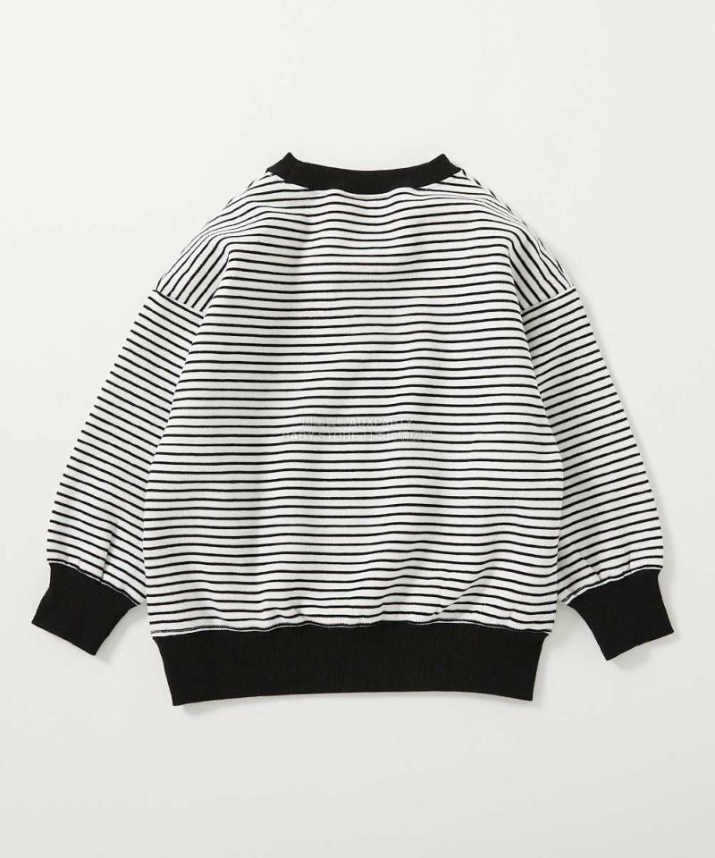 日本童裝 dev!rock 抓毛間條衛衣 100-160cm 女童款 冬季 TOPS