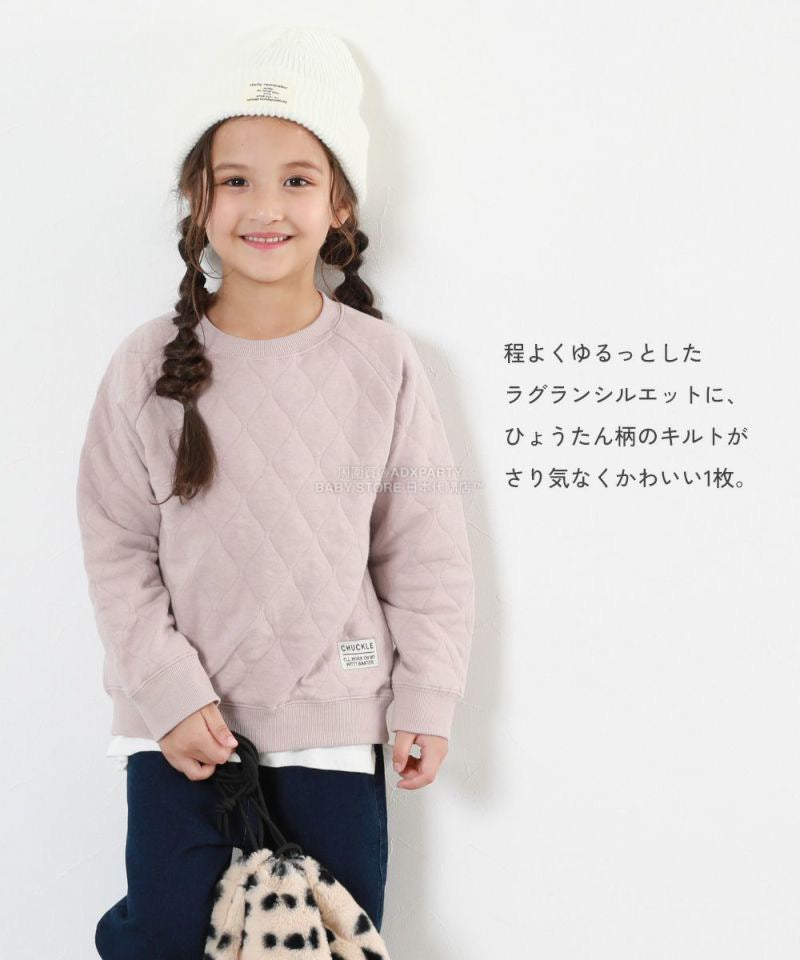 日本童裝 dev!rock 絎縫針織衛衣 100-160cm 女童款 冬季 TOPS