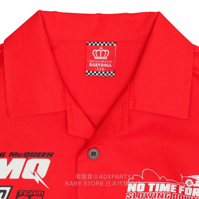 Japanese BDL x Disney Cars Fake Two-Piece Shirt 90-130cm Boys/Girls Autumn TOPS