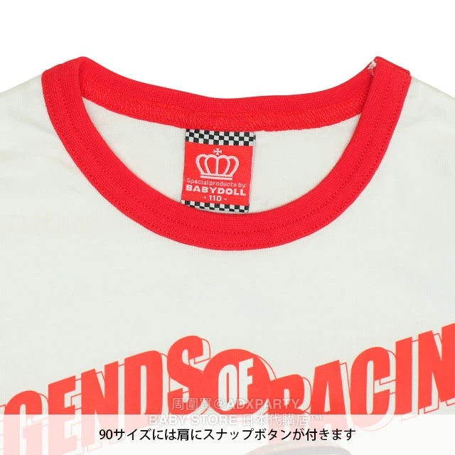 Japanese BDL x Disney Cars two-tone sleeve top 90-130cm boys' autumn TOPS