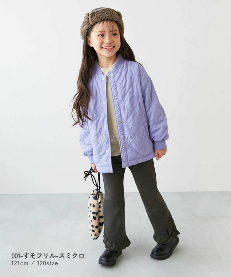 日本童裝 dev!rock 抓毛褶邊長褲 100-160cm 女童款 冬季 PANTS