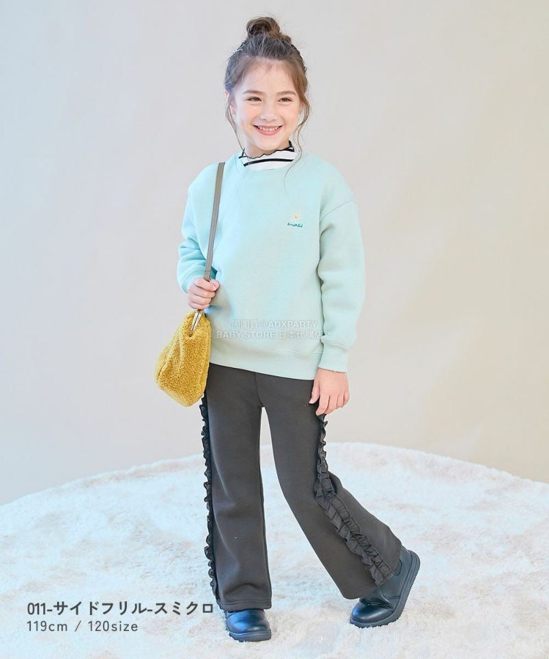 日本童裝 dev!rock 抓毛褶邊長褲 100-160cm 女童款 冬季 PANTS