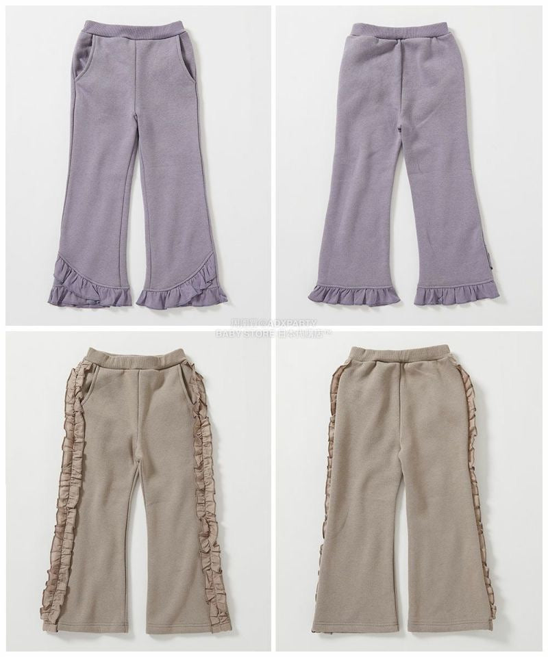 日本童裝 dev!rock 抓毛褶邊長褲 100-160cm 女童款 冬季 PANTS