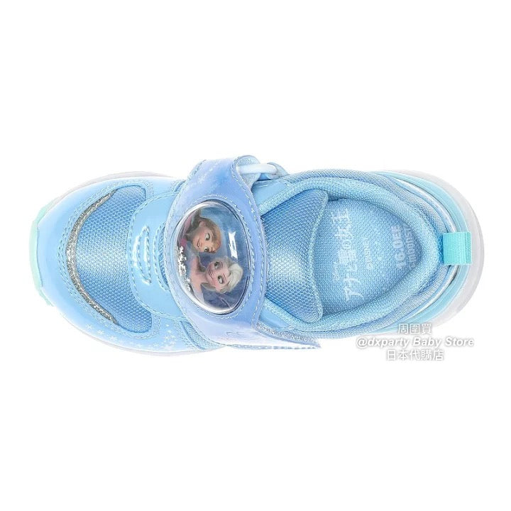 Moonstar x Disney Frozen LED-illuminated antibacterial and deodorant shoes for children (14-19cm) - direct from Japan. Girls' shoe collection.