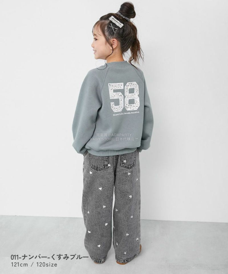 日本童裝 dev!rock 抓毛印花衛衣 90-160cm 女童款 冬季 TOPS