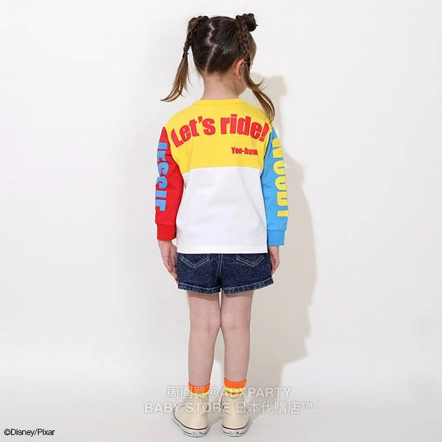 Japanese BDL x Disney ToyStory Printed Contrast Tops (80-140cm) for Boys/Girls Autumn