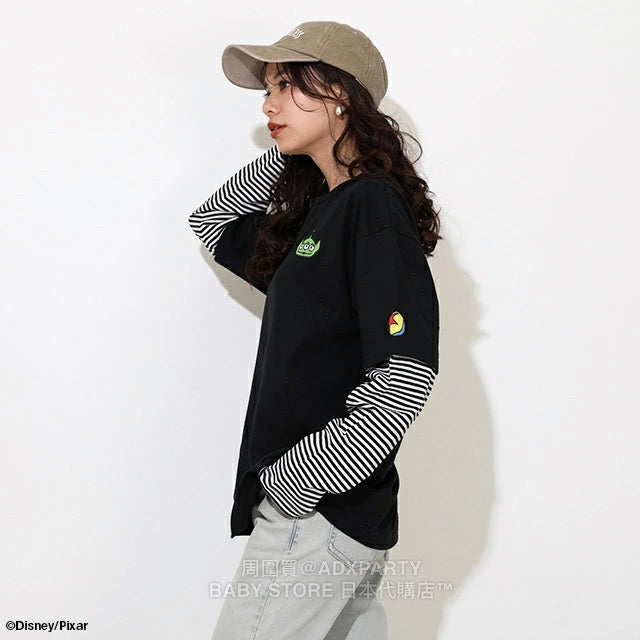 Japanese BDL x Disney ToyStory Fake Two-Piece Print Top (S-XL Adult Autumn)