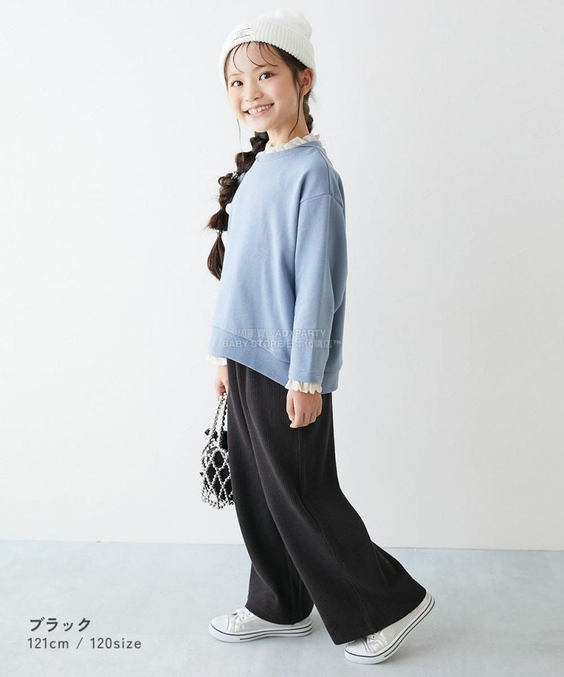 日本童裝 dev!rock 抓毛羅紋長褲 100-160cm 女童款 冬季 PANTS