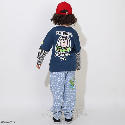 Japanese BDL x Disney ToyStory Fake Two-Piece Print Top (80-140cm) for Boys and Girls (Autumn)