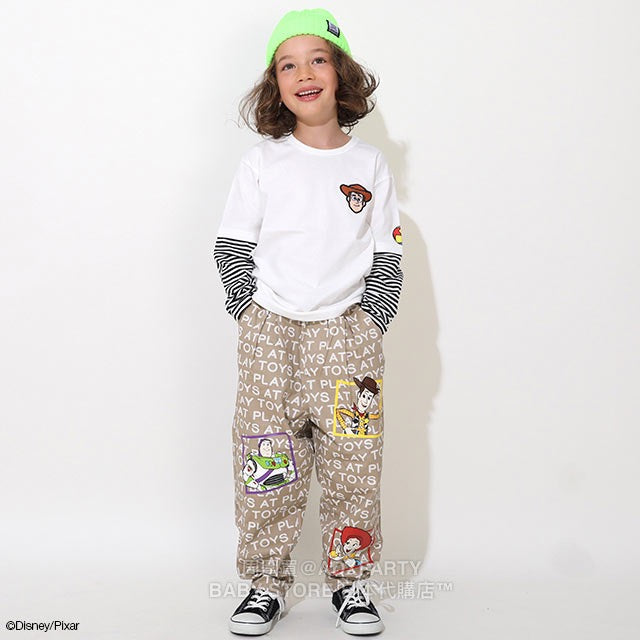 Japanese BDL x Disney ToyStory Fake Two-Piece Print Top (80-140cm) for Boys and Girls (Autumn)