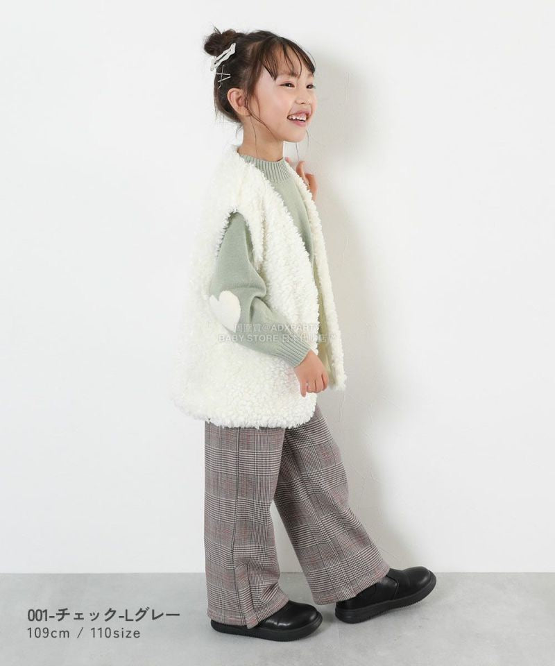 日本童裝 dev!rock 抓毛印花喇叭褲 100-160cm 女童款 冬季 PANTS