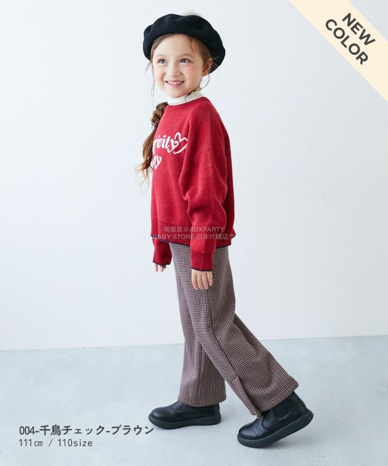 日本童裝 dev!rock 抓毛印花喇叭褲 100-160cm 女童款 冬季 PANTS