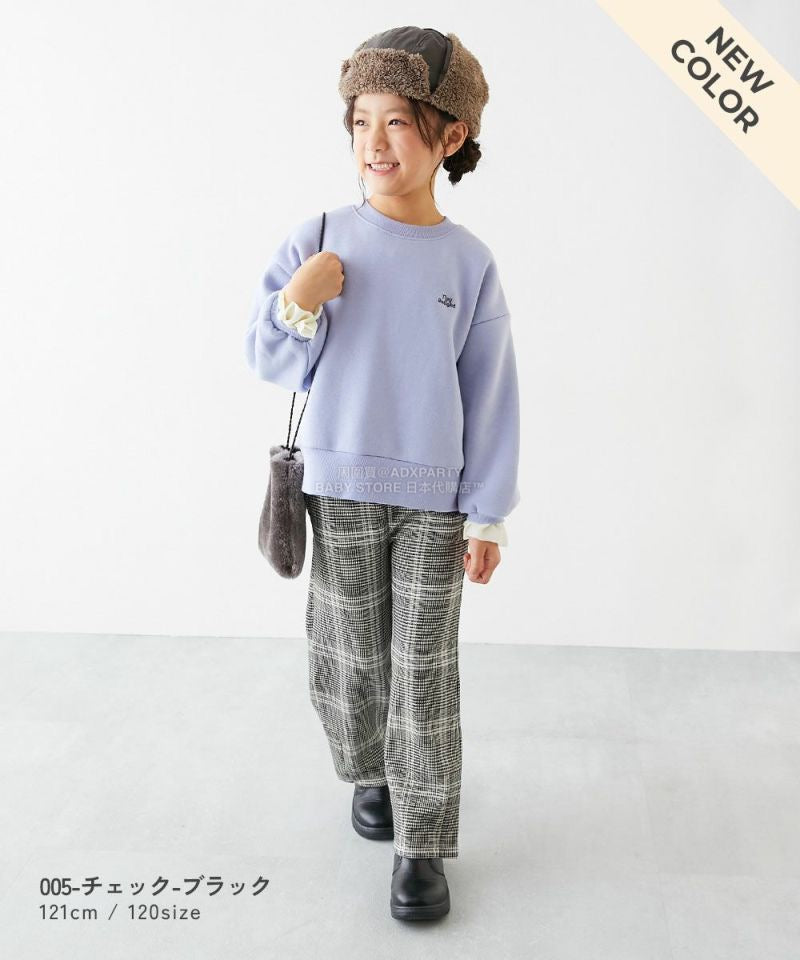 日本童裝 dev!rock 抓毛印花喇叭褲 100-160cm 女童款 冬季 PANTS
