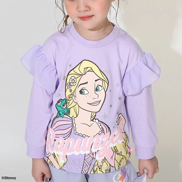 Japanese BDL x Disney Princess Lace Sleeve Top 100-130cm Girls Autumn TOPS