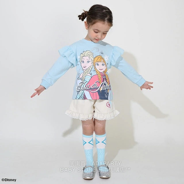 Japanese BDL x Disney Princess Lace Sleeve Top 100-130cm Girls Autumn TOPS