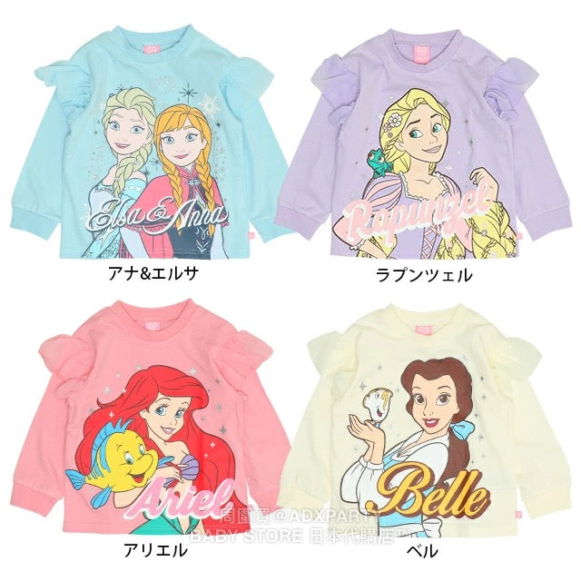 Japanese BDL x Disney Princess Lace Sleeve Top 100-130cm Girls Autumn TOPS
