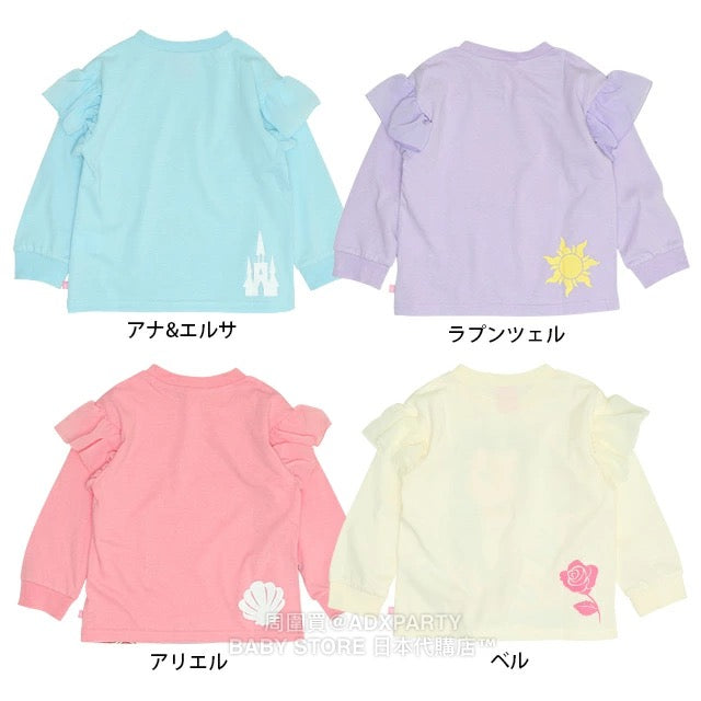 Japanese BDL x Disney Princess Lace Sleeve Top 100-130cm Girls Autumn TOPS