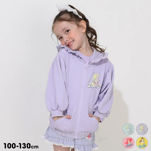 Japanese BDL x Disney Princess Lace Hooded Jacket 100-130cm Girls Autumn OUTERWEAR