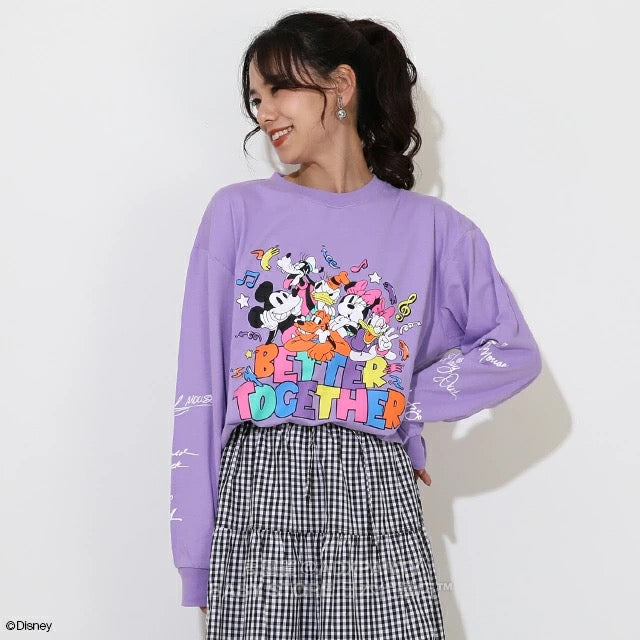 Japanese BDL x Disney Parent-Child Print Tops (S-XL) (Adult Autumn)